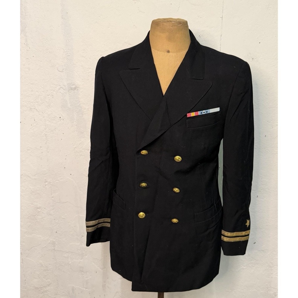 Vtg United States Naval Dress Uniform Jacket Korean War 40R